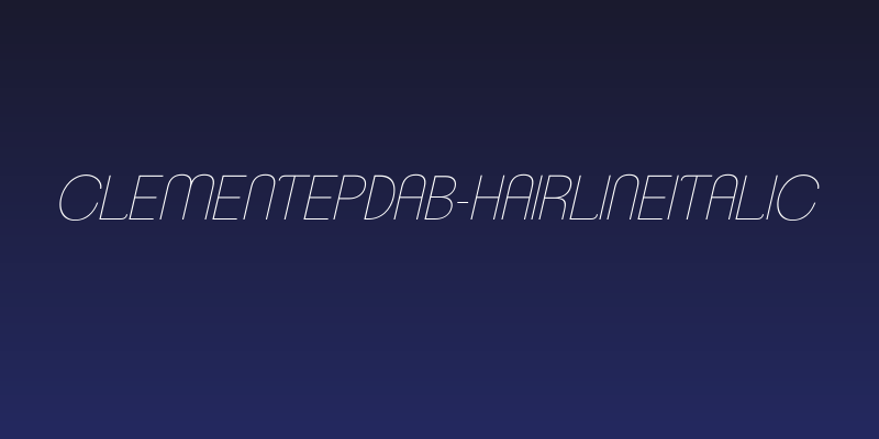 ClementePDab-HairlineItalic Social Header