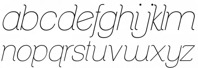 ClementePDab-HairlineItalic Caratteri MINUSCOLO