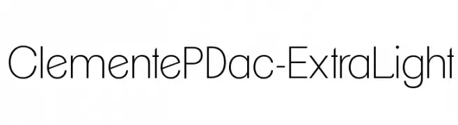 ClementePDac-ExtraLight  免费字体下载