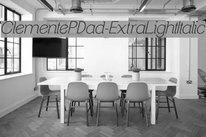 ClementePDad-ExtraLightItalic फ़ॉन्ट examples