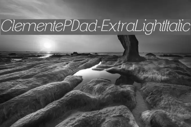 ClementePDad-ExtraLightItalic फ़ॉन्ट examples
