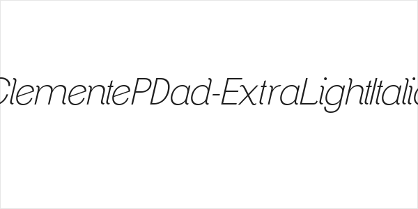 ClementePDad-ExtraLightItalic Logo