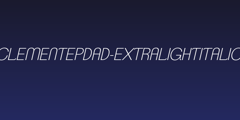 ClementePDad-ExtraLightItalic Social Header