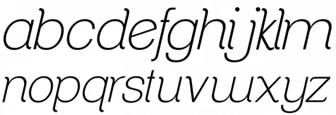 ClementePDad-ExtraLightItalic फ़ॉन्ट लोअरकेस