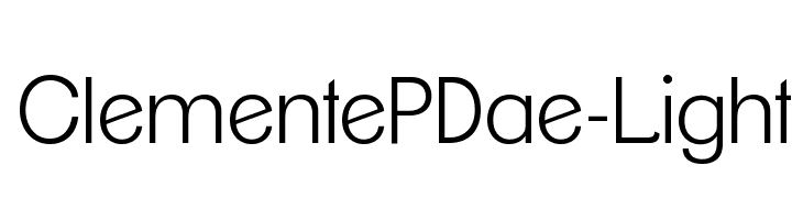 ClementePDae-Light  Fuentes Gratis Descargar