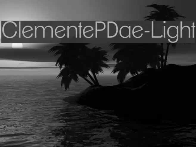 ClementePDae-Light Font examples