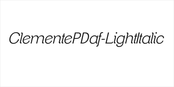 ClementePDaf-LightItalic Logo