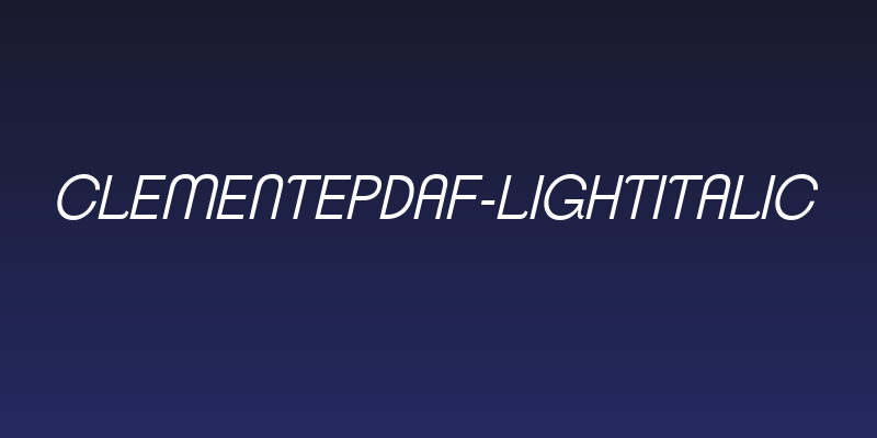ClementePDaf-LightItalic Social Header