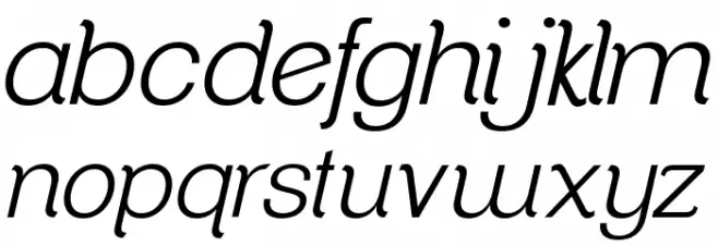 ClementePDaf-LightItalic 字体 小写