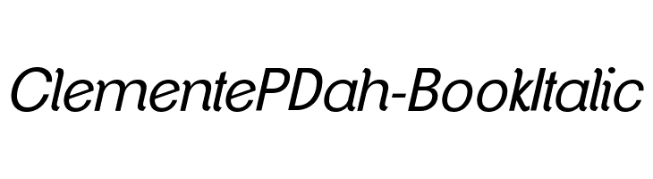ClementePDah-BookItalic  لخطوط تنزيل