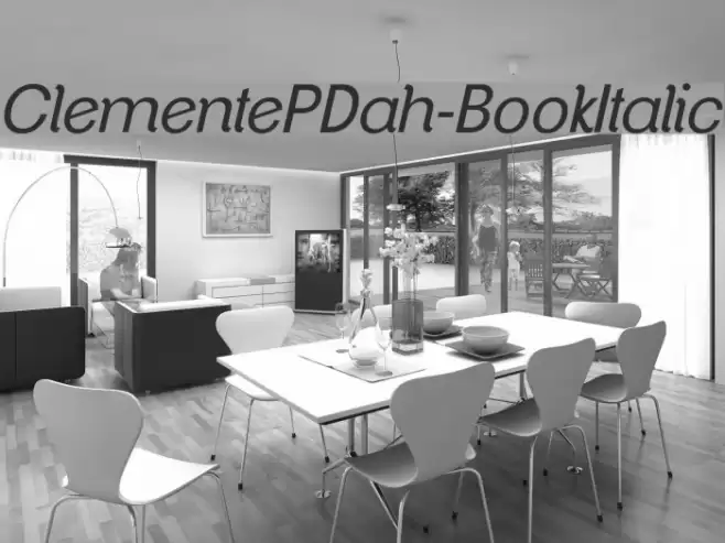 ClementePDah-BookItalic फ़ॉन्ट examples