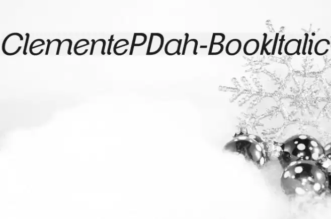 ClementePDah-BookItalic फ़ॉन्ट examples