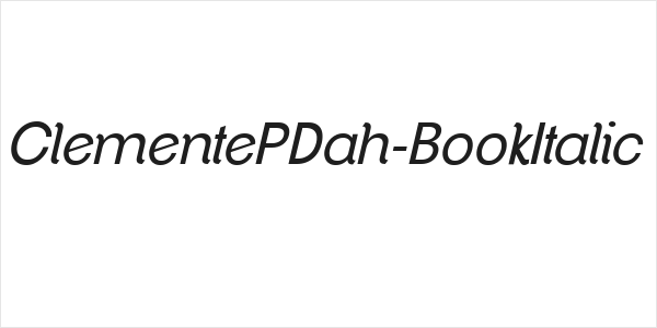 ClementePDah-BookItalic Logo