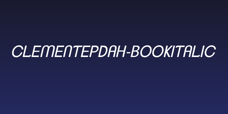 ClementePDah-BookItalic Social Header