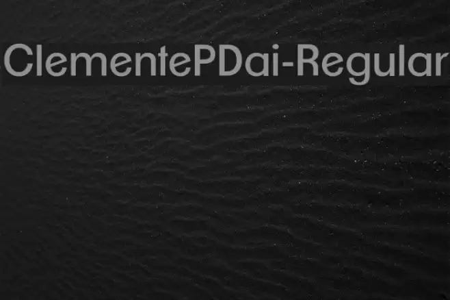 ClementePDai-Regular Font examples