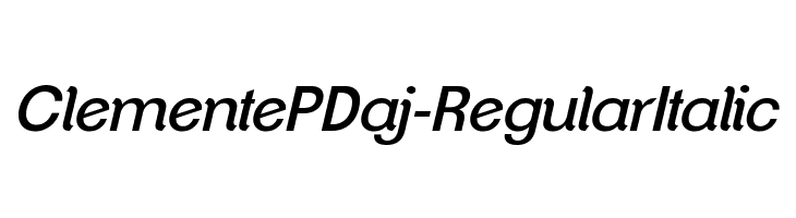 ClementePDaj-RegularItalic  لخطوط تنزيل