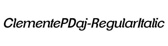ClementePDaj-RegularItalic  Frei Schriftart Herunterladen