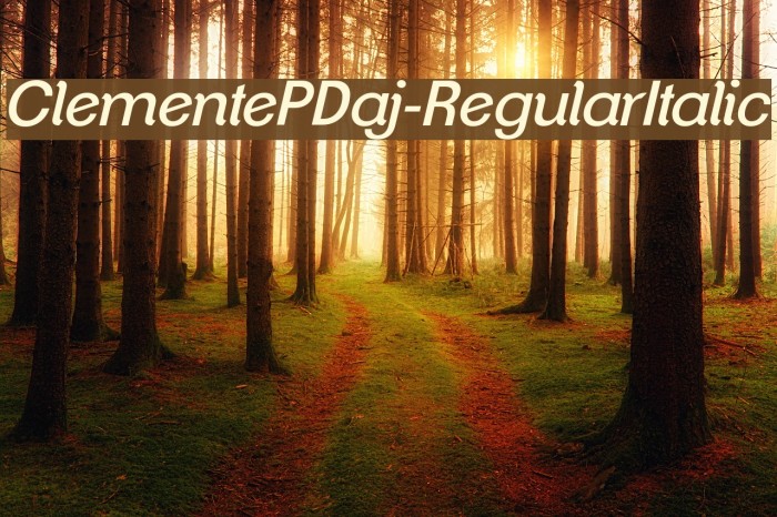 ClementePDaj-RegularItalic Font examples