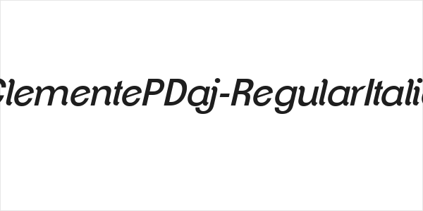 ClementePDaj-RegularItalic Logo