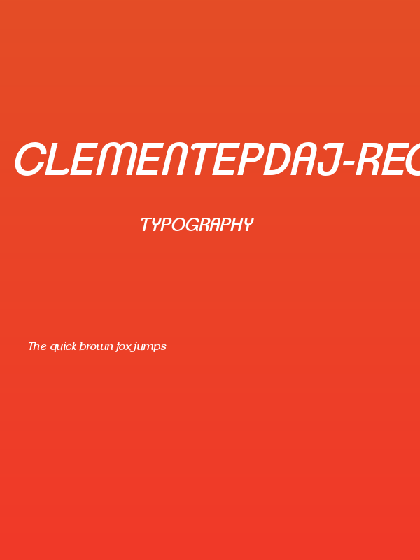 ClementePDaj-RegularItalic Poster