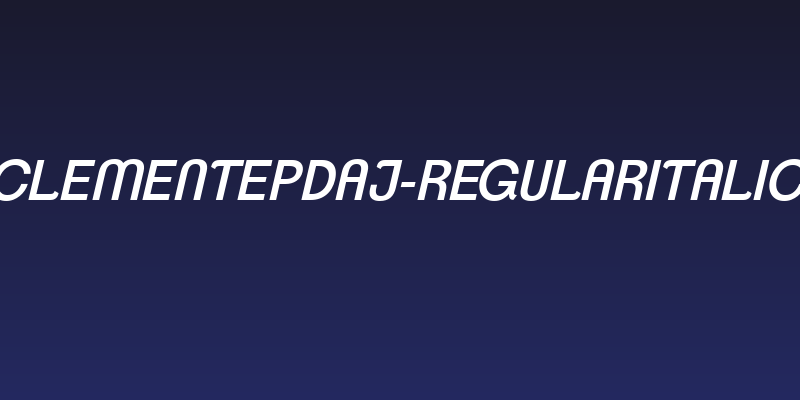 ClementePDaj-RegularItalic Social Header