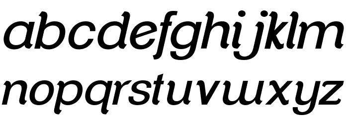 ClementePDaj-RegularItalic Font LOWERCASE