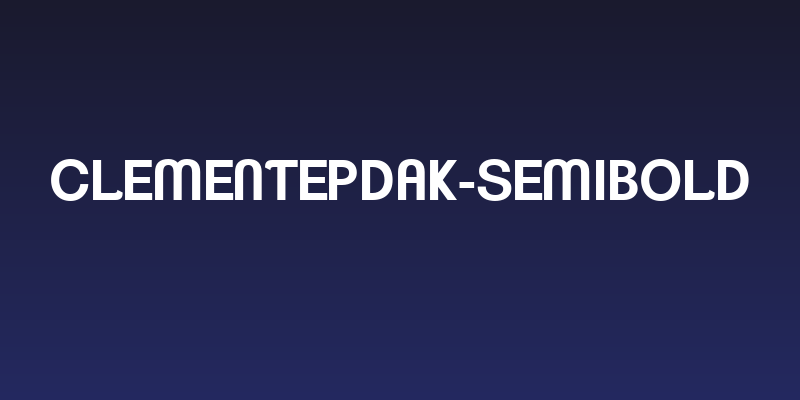 ClementePDak-SemiBold Social Header