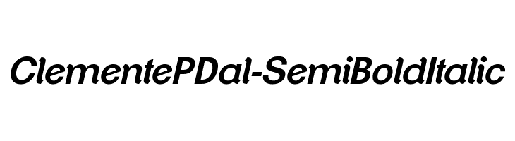 ClementePDal-SemiBoldItalic  Скачать бесплатные шрифты