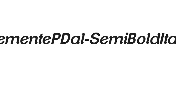 ClementePDal-SemiBoldItalic Logo