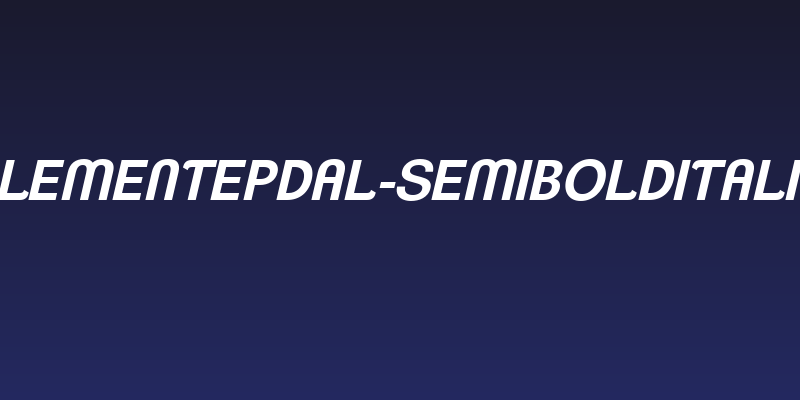 ClementePDal-SemiBoldItalic Social Header