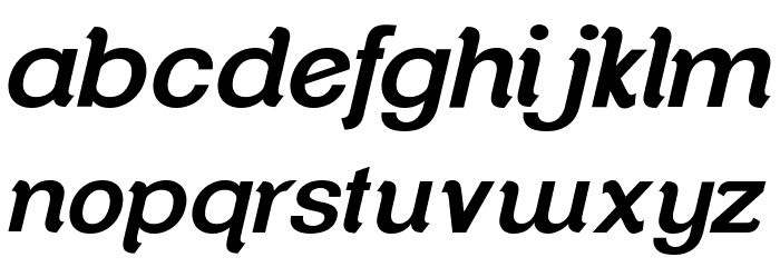 ClementePDal-SemiBoldItalic Font LOWERCASE