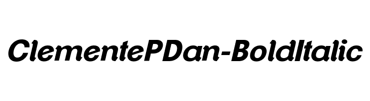 ClementePDan-BoldItalic Font