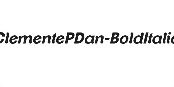 ClementePDan-BoldItalic Logo