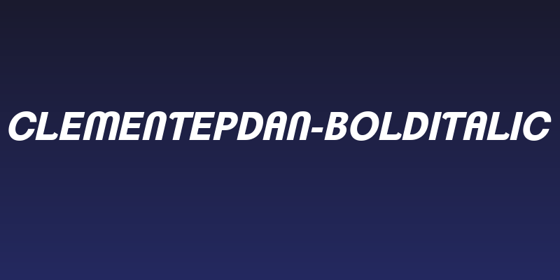 ClementePDan-BoldItalic Social Header