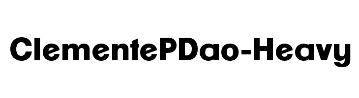 ClementePDao-Heavy Font
