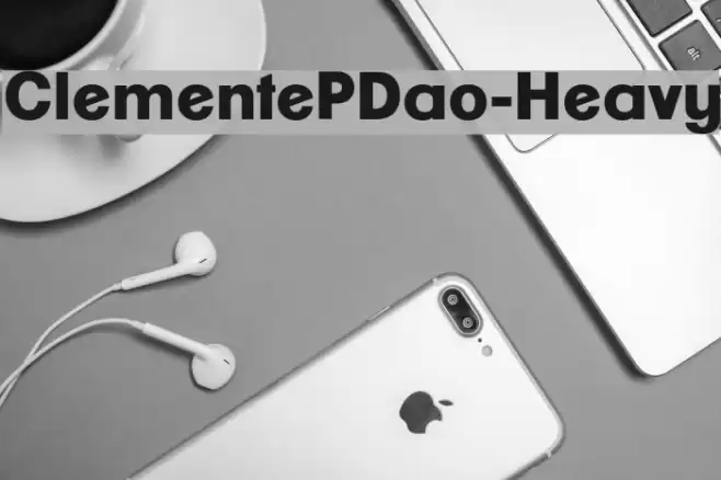 ClementePDao-Heavy Font examples