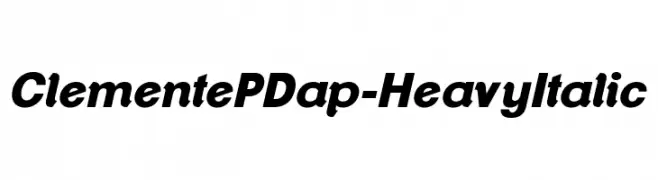 ClementePDap-HeavyItalic  Frei Schriftart Herunterladen