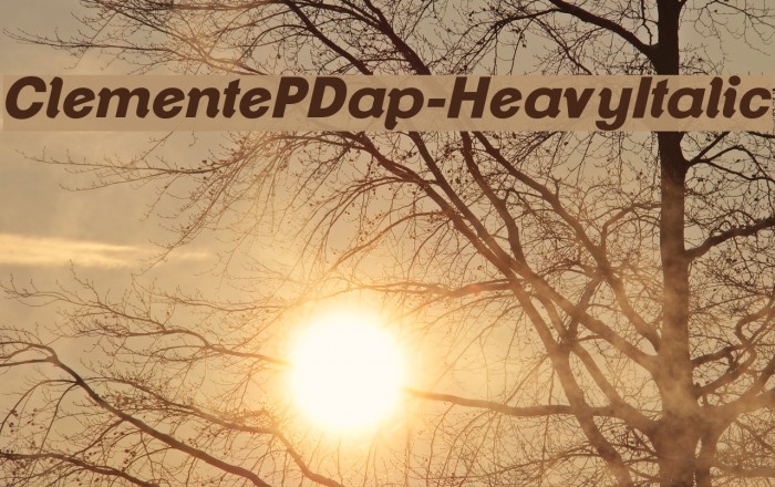ClementePDap-HeavyItalic Font examples