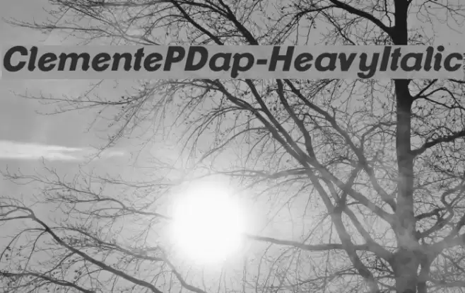 ClementePDap-HeavyItalic Font examples