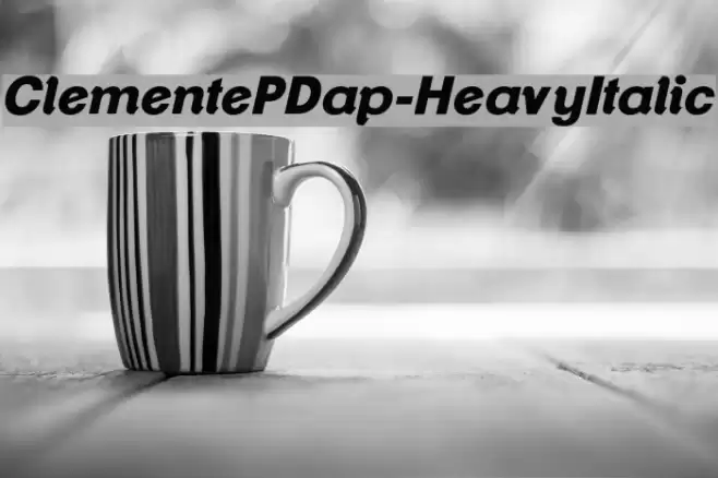ClementePDap-HeavyItalic Font examples
