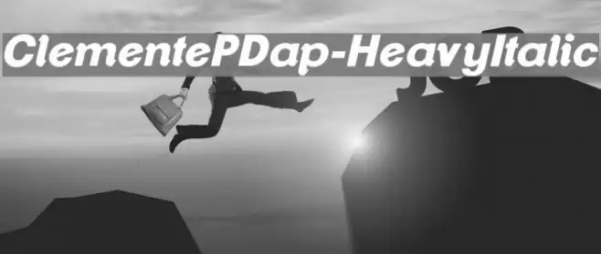 ClementePDap-HeavyItalic Font examples