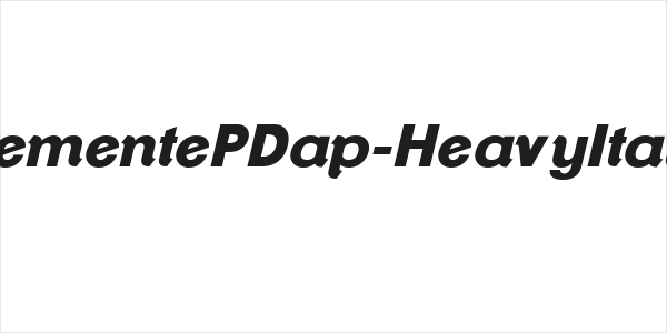 ClementePDap-HeavyItalic Logo