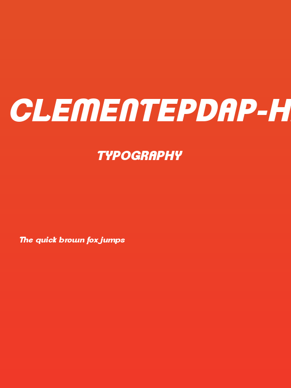ClementePDap-HeavyItalic Poster