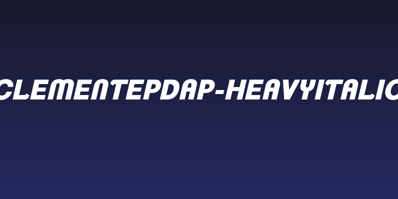 ClementePDap-HeavyItalic Social Header