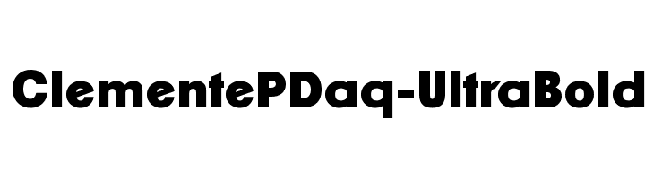ClementePDaq-UltraBold Font