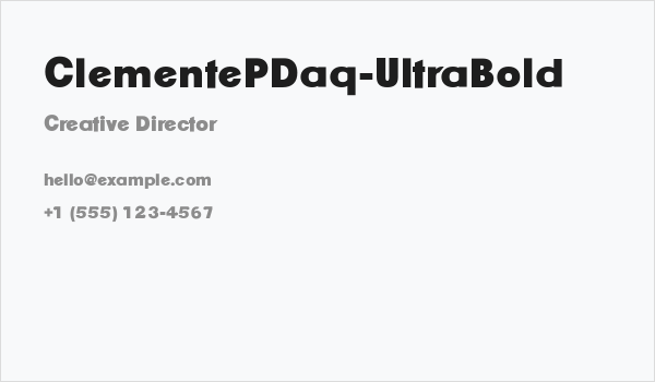 ClementePDaq-UltraBold Business Card