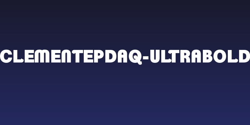 ClementePDaq-UltraBold Social Header