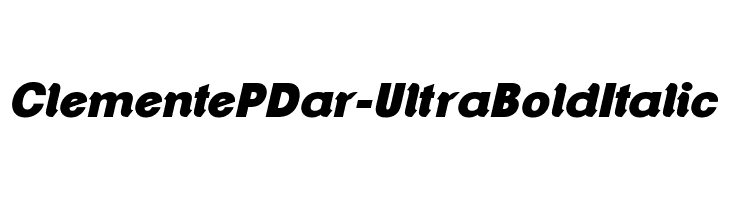 ClementePDar-UltraBoldItalic Font