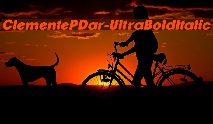 ClementePDar-UltraBoldItalic Font examples