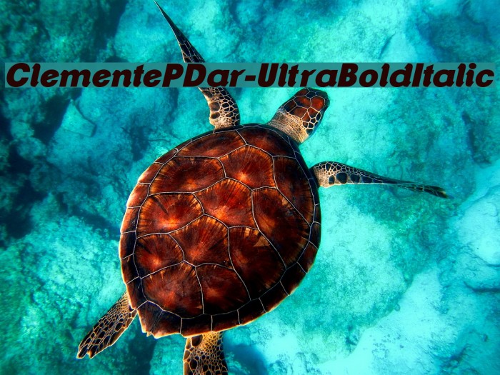 ClementePDar-UltraBoldItalic Font examples